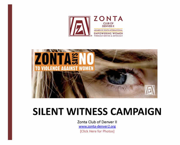 Zonta Says No Silent Witness Campaign